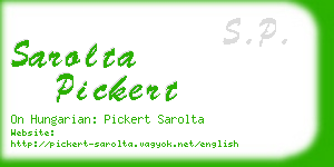 sarolta pickert business card